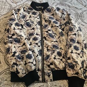 Forever 21 Floral Bomber Jacket